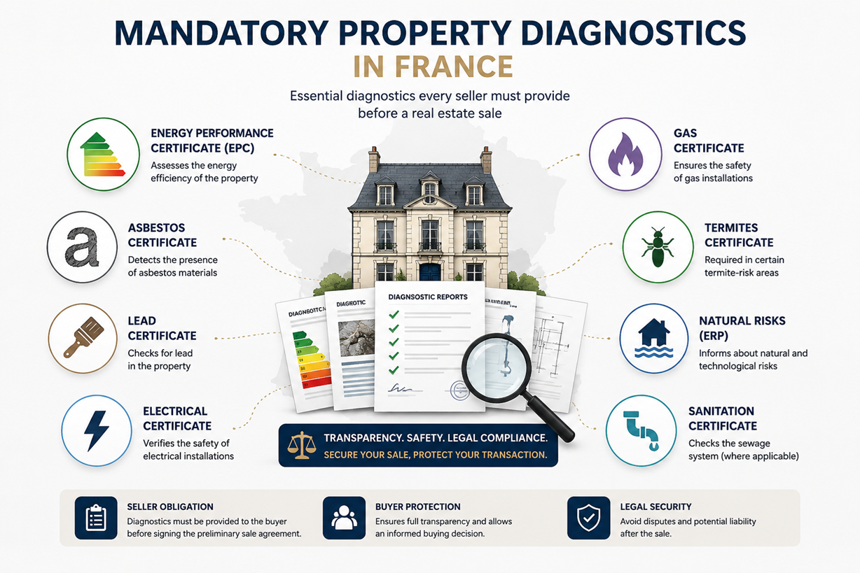 Mandatory Property Diagnostics in France What Sellers Must Prepare Before a Real Estate Sale Mandatory Property Diagnostics in France: What Sellers Must Prepare Before a Real Estate Sale