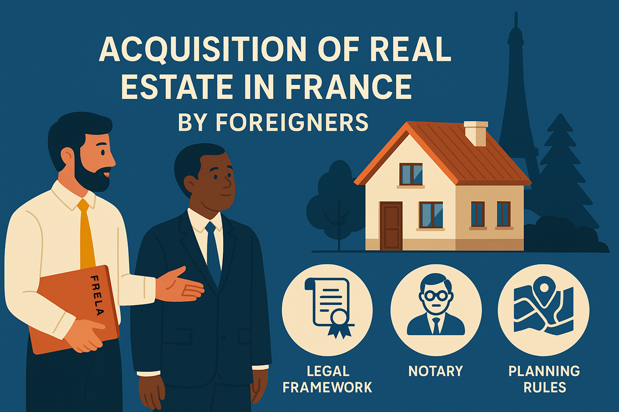 frela lawyers Acquisition of real estate in France by foreigners legal framework urban planning