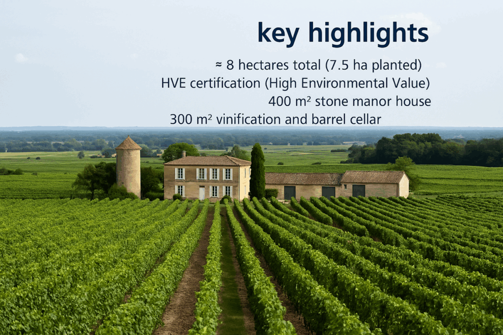 Saint-Émilion Grand Cru vineyard estate – teaser image for confidential sale by FRELA