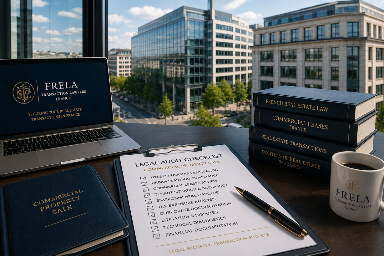 Prepare the sale of a commercial property in France with a comprehensive legal audit checklist covering leases, due diligence and tax considerations.